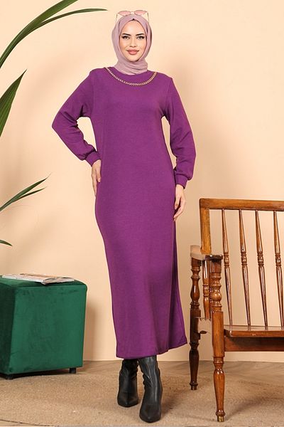 Bestenur Rochie Lunay Chain 699 - Mov