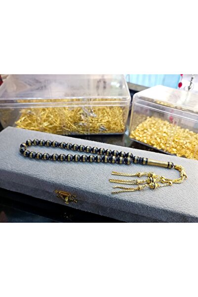 Kuka Sarmal mine işlemeli kuka tesbih gümüş tasarımlı gümüş püsküllü kutulu