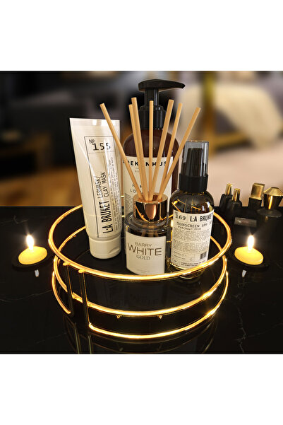 Asey Home منظم مستحضرات التجميل بطبقة واحدة من ديكور-تيل