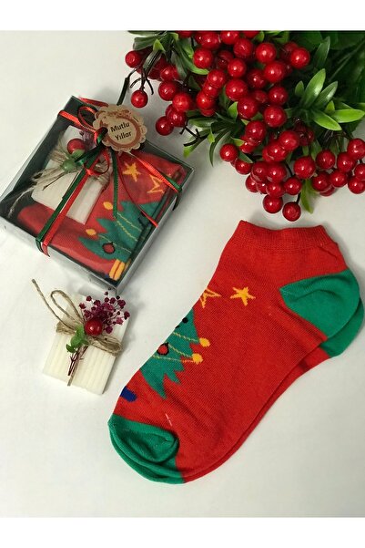 forevers Özel Kutusunda Yılbaşı Hediye Seti Çorap & Sabun (1 Set )
