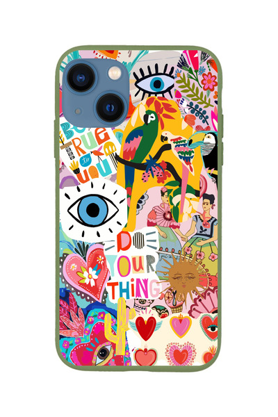 KaffCase حافظة هاتف آيفون 14 دو أور ثينج من السيليكون الفاخر