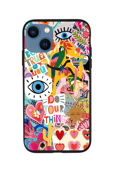 KaffCase حافظة هاتف آيفون 14 دو أور ثينج من السيليكون الفاخر