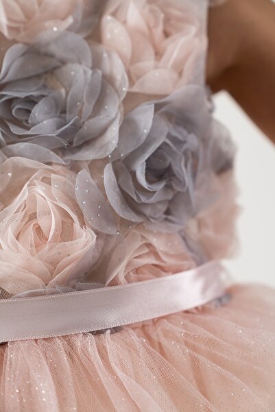 DFN Βραδινό φόρεμα με διπλό ροζ tutu