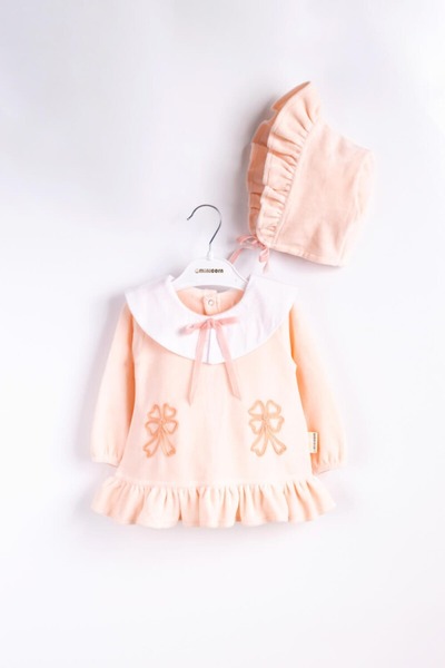 DIDuStore Minicorn Floral Embroidered Dress and Beret Set for Girls