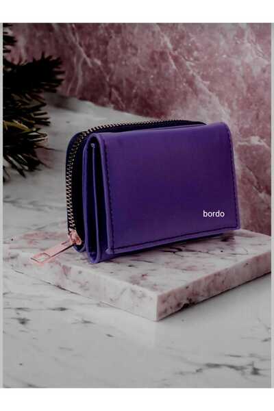 dericom Women's Stylish Mink Wallet with Zipper and Snap Coin Compartment, Card Holder Accessory