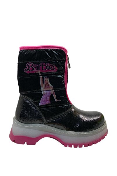 Tuğba Ortopedi 2114 Barbie Kız Çocuk Siyah/Fuşya Okul Öncesi Işıklı Çizme
