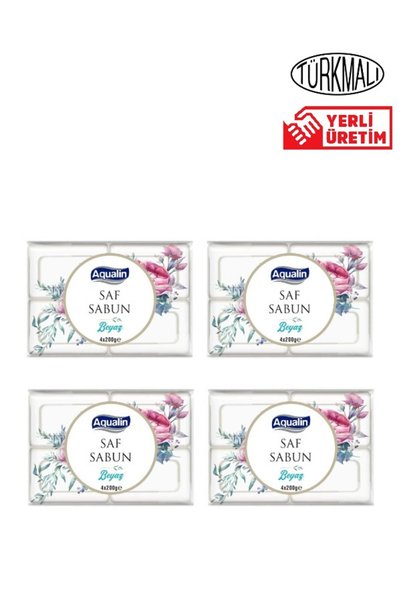 Aqualin KATI SABUN Aqualin SAF BEYAZ SABUN 800 GRX 4 ADET