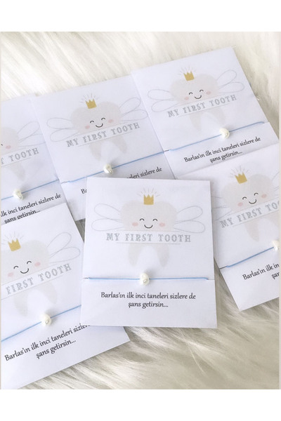 Uğur Matbaacılık (12 Ad.) Diş Buğdayı Kişiye Özel Şans Bilekliği