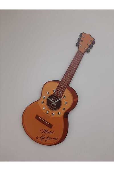 TUĞBArt Gitar model genç odası duvar saati Uv Baskı