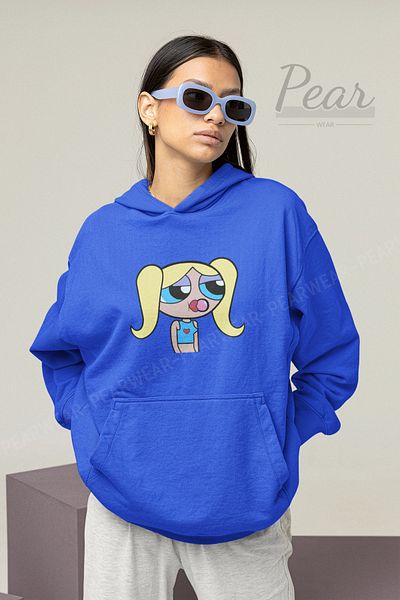 Pear Wear Γυναικείο φούτερ με κουκούλα με κουκούλα Powerpuff με στάμπα 3 νημάτων για κορίτσια