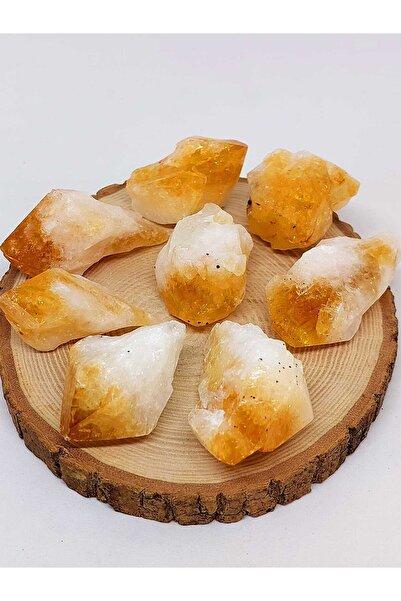 Yasamtohumu Sitrin Taşı Doğal Ham Kütle Parça Piramit Uçlu