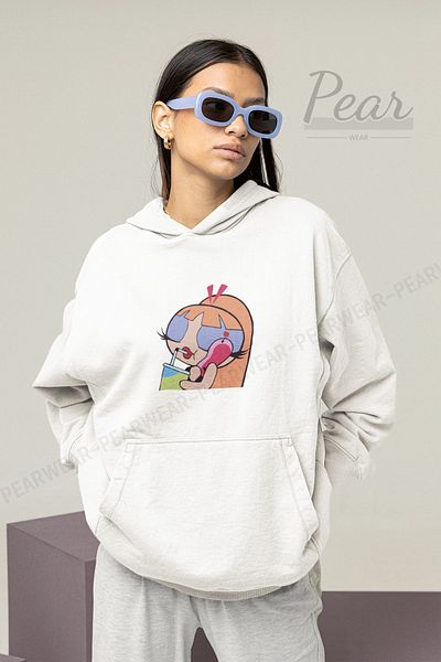 Pear Wear Γυναικείο φούτερ με κουκούλα με κουκούλα Powerpuff Girls με 3 νήματα ράστερ