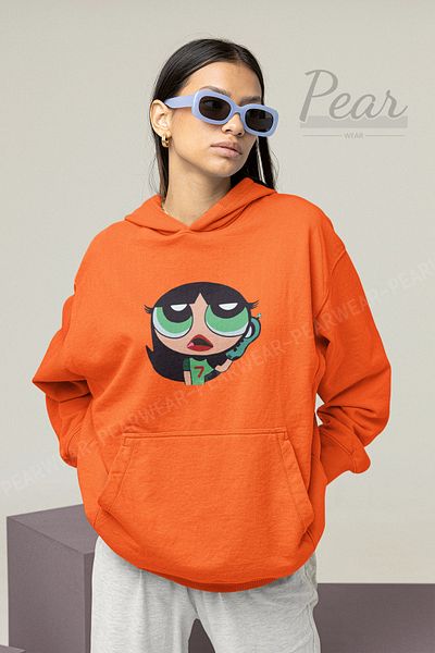 Pear Wear Γυναικείο φούτερ με μοτίβο Powerpuff Girls Buttercup