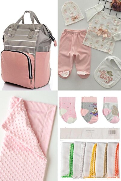 sahra bebek طقم ولادة كبير للأطفال مكون من 5 قطع (حقيبة رعاية الطفل، الخروج م...