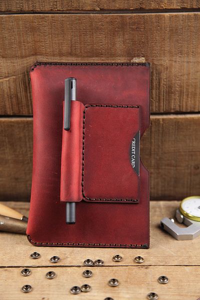 New Coast Leather 1900's Ръчно изработен калъф за тефтер A6 от естествена кожа
