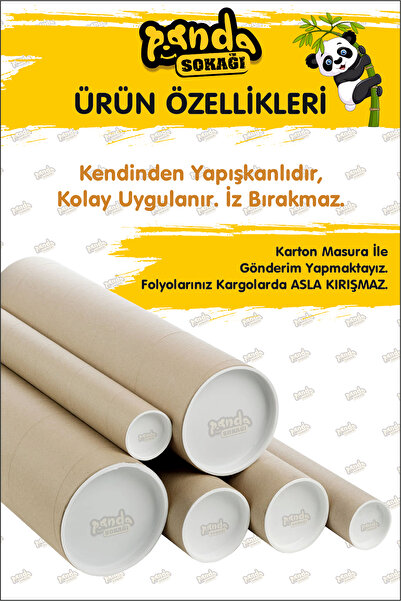 PANDA SOKAĞI Yeni Yıl Konseptli Şapkalı Noel Adamlar, Cam Duvar Yılbaşı Süsü Sticker Seti, Noel Adamlar 6 Adet