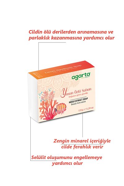 Agarta 150 gr Seaweed Extract - Skin Moisturizing Peeling Soap