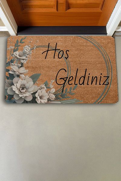 Valerine Life White Water Lily Welcome Door Mat 45x70cm