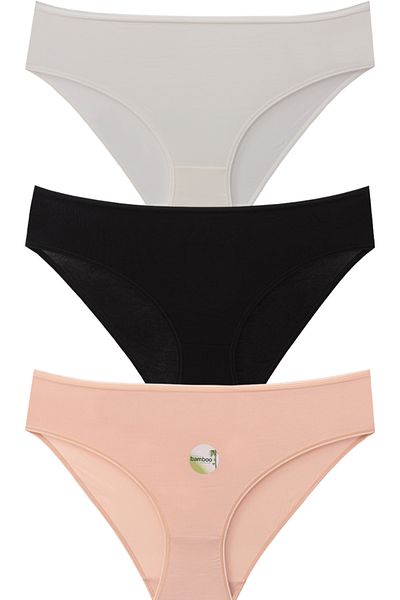 papatya lingerie Bamboo Fabric Bikini Panties Economical Pack of 3