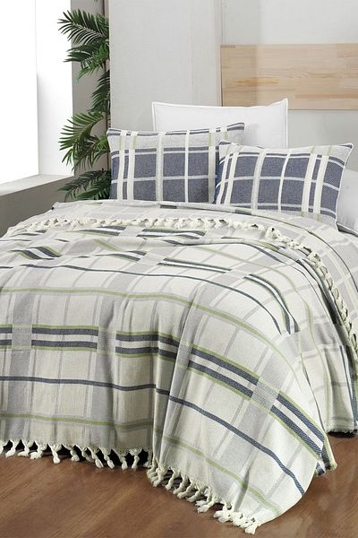 Sarev Frodo Gray Double Cotton Bedspread Set