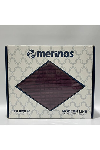 Merinos Modern Line Tek Kişilik 2 Parça Battaniye Seti