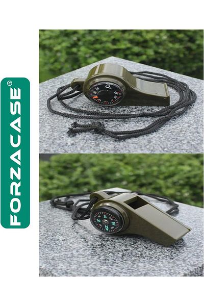 Emrah Gültekin Loud Sound Search and Rescue Whistle with Thermometer and Compass Suitable for Earthquake Zones Thermometer Compass Whistle