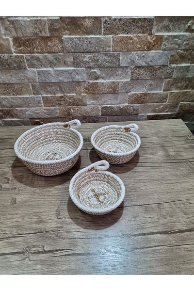 ÖRGÜM Basket Mini 3-Piece Jewelry Buckle Basket Organizer Basket