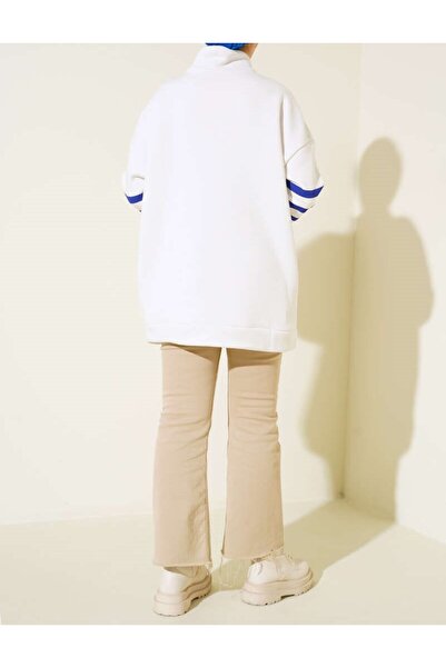 VOLT CLOTHİNG Women's Three Thread Collar Zipper Tunic