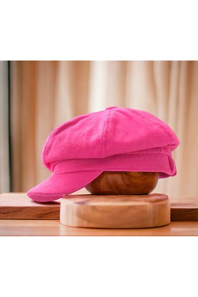 Shopiolog Women's Winter Stamp Wool Floppy Hat Cap Beretta