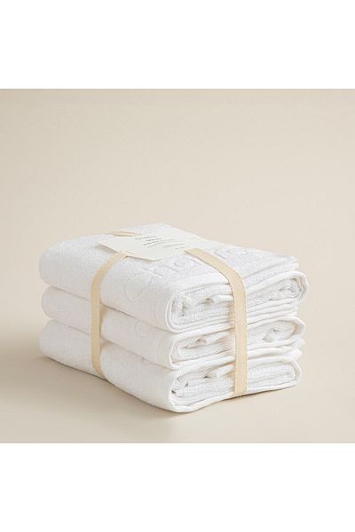 Chakra Set of 3 Towels - 50X90 cm - White