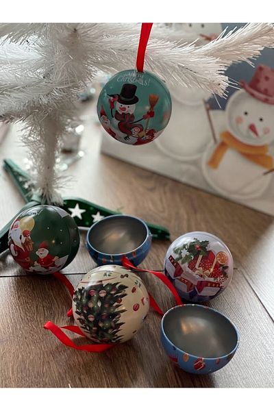 Masalsı Concept 2 Pieces Christmas Pine Tree Ornament Splittable Surprise Ball New Year Ornament - Christmas Gift Box