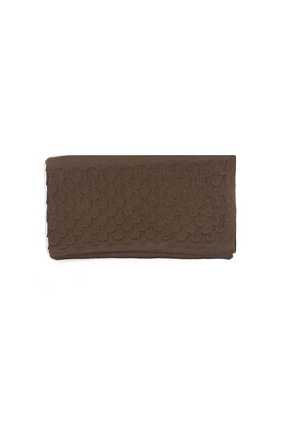 nazipek Cotton Acrylic Knitted Knitwear Patterned High Quality Light Gray Shawl 180x80cm 240gr Large Size