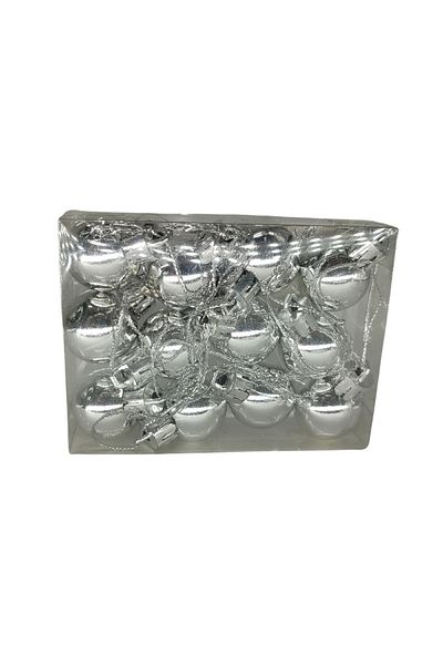 Cansüs 2cm Cici Shiny Μπάλα Χριστουγεννιάτικου Δέντρου 12 Τεμάχια