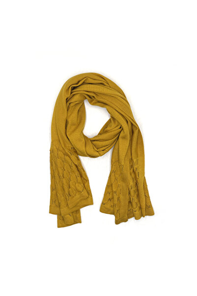 nazipek Pamuklu Akrilik Örme Triko Desenli Yüksek Kalite Açık Gri Şal 180x80c...