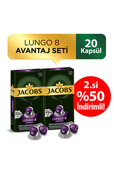 Jacobs Capsule Lungo 8 Intense X 2 Adet 2.%50