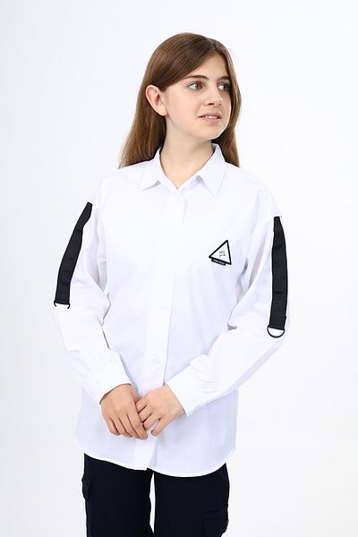 ANGELOS GIRLS Cămașă Lycra pentru fetiță cu mâneci și accesorii 9-14 ani Lx258