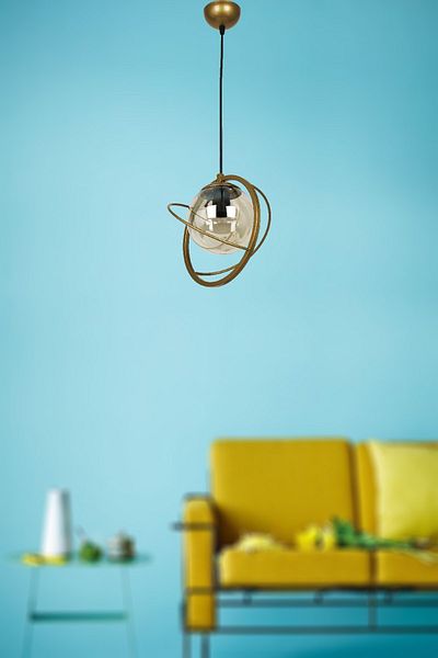 VENON LIGHTING RONI SINGLE GLASS TOLD BLACK CHANDELIER