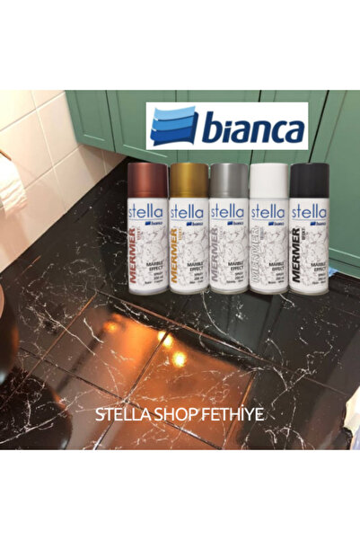 Bianca STELLA Mermer Efekt Sprey - Beyaz
