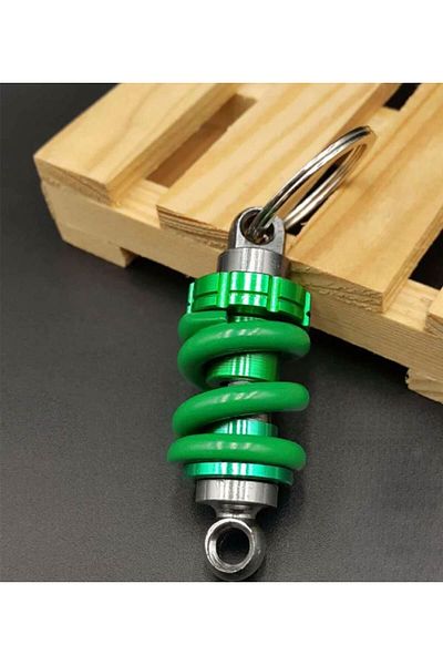 Mega Oto Market Auto Car Keychain Coilover Adjustable Green Spring Metal