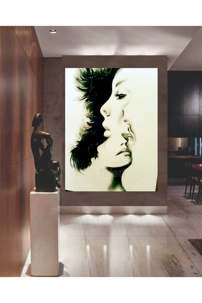 HDART Soyut Kadın Modern Dekoratif Kanvas Duvar Tablo Tablosu Tabloları