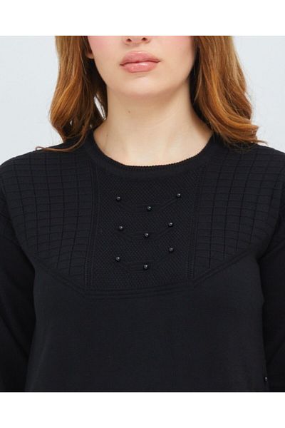 Fresh&Moda Women's Knitwear Winter Middle-Age Daily Mother Blouse Sweater