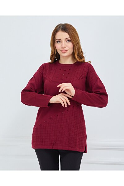 Fresh&Moda Women's Knitwear Winter Middle-Age Daily Mother Blouse Sweater