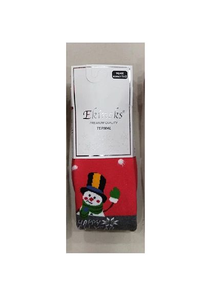 Ekinoks Towel Winter Pantyhose Washed Happy New Year Written Snowman