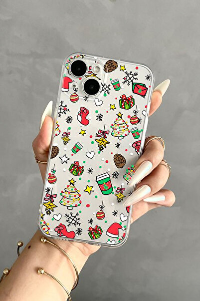 shoptocase Iphone 15 PLUS Uyumlu Yılbaşı Noel Hediyelik Telefon Kılıfı
