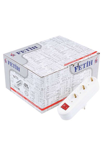 Toptancı Amca Triple Grounded Plug Socket Lale Golyat Coupler Socket (with Switch)