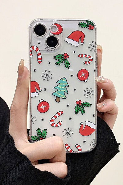 shoptocase Iphone 15 PLUS Uyumlu Yılbaşı Noel Hediyelik Telefon Kılıfı