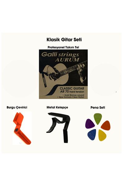 GALLİ Σετ χορδών και κλασικής κιθάρας Şenses Galli Aurum AR70