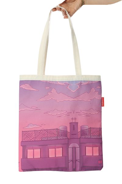 Baghashtag On Air Anime Stork Printed υφασμάτινη τσάντα