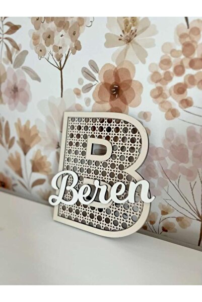 Maison Avf Isime Özel Ahşap Hazeran Rattan Harf Kapı,duvar,dekoratif Süs Tablo (KİŞİYE ÖZEL)