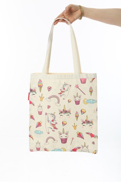 Baghashtag Cute Horned Horse Printed Tote Bag